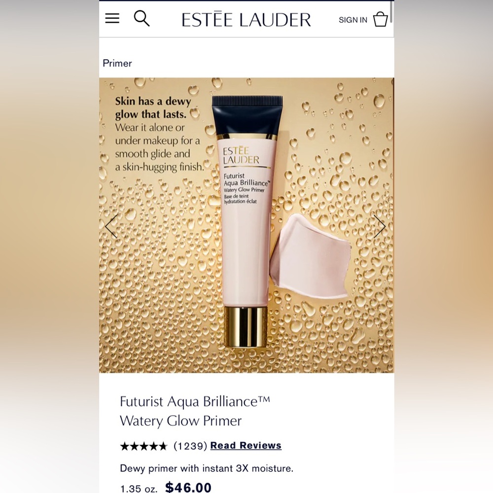 NIB Futurist Aqua Brilliance™Watery Glow Primer 1.35 FL Oz - Picture 9 of 11